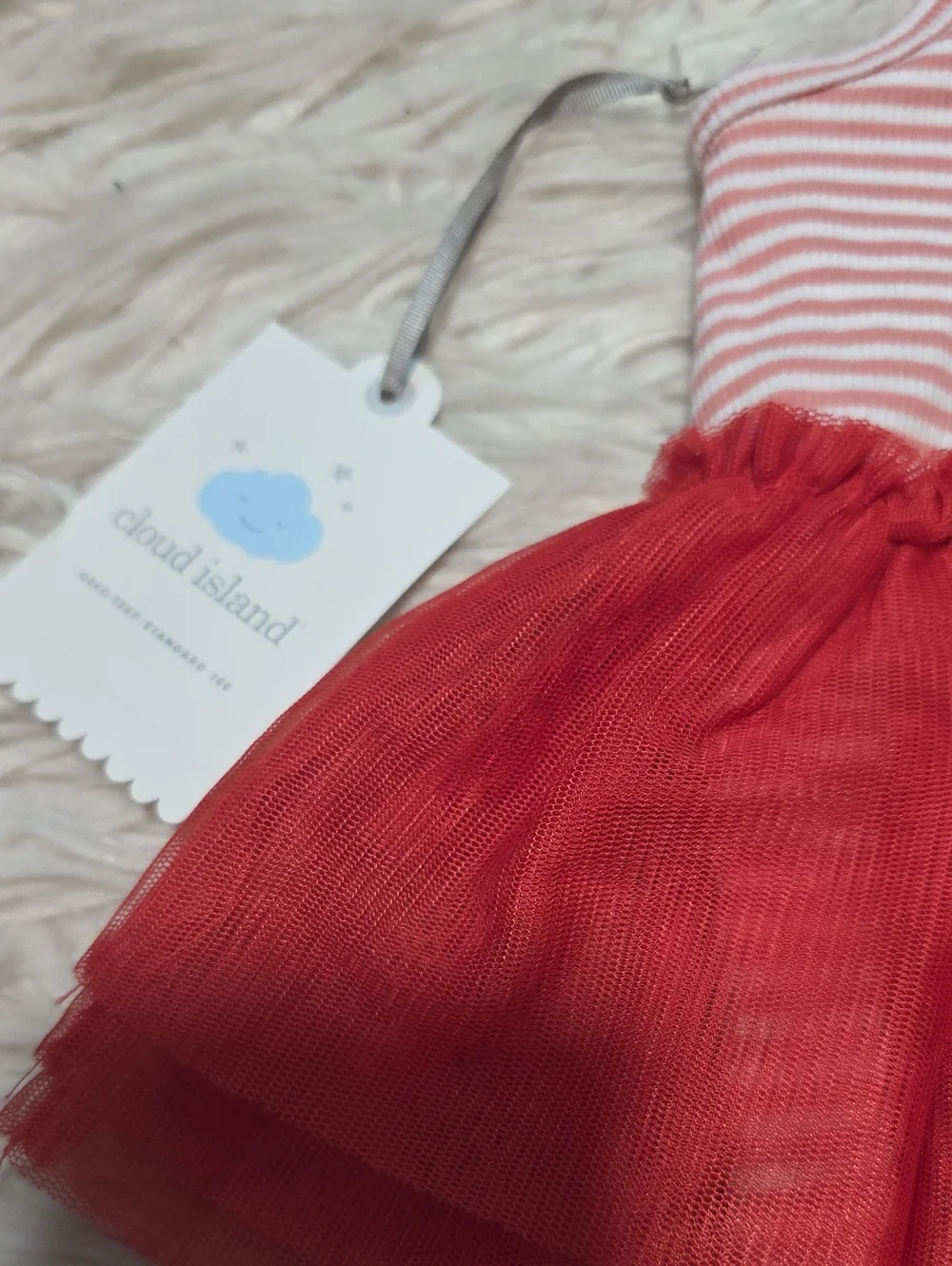 NWT Cloud Island Striped Tulle Onesie- 18 Months